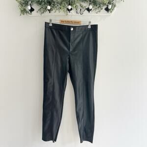 Zara Faux Leather Straight Leg High Rise Pants NWOT XXL CP